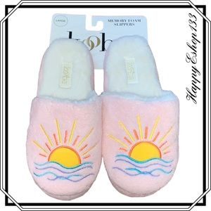 kooba Women’s Faux Fur Memory Foam Slippers Good Morning Sunshine